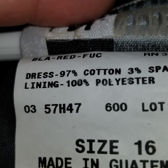 Pink & Red black lined Tea Dress - Picture 5 of 6